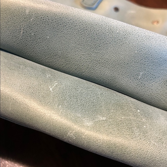 Portland Leather Goods Sage Green  Mini Crossbody Tote Snap Tumbled Leather - Picture 10 of 10